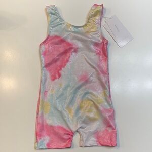 Colorful Tie-Dye Gymnastics Bodysuit Leotard Size 2T NWT